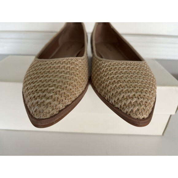 Treasure & Bond KYLEE Tan Woven Raffia Flat Shoes Women’s Size 8.5 M - Picture 5 of 7